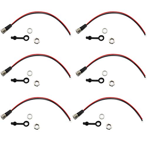 Treedix Charging Cable Threaded Socket DC-099 Full Copper Thread with Waterproof Cap 5.5X 2.5 2.1mm with Wire Female Socket Interface DC Power Socket