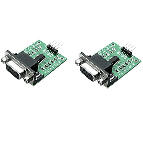 Treedix 2PCS SP3232 Root Module Connector Chip RS232 to TTL Small Board Serial Port Module Flashing Small Board Converter with Transceiver Indicator