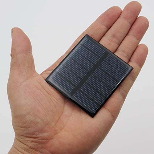 Treedix 5pcs 3V 120mA 150mA Polysilicon Solar Panel Glue Solar Cell Battery Charger DIY Solar Product Mini Small Solar Panel Module Kit Polycrystalline Silicon Encapsulated in Waterproof Resin