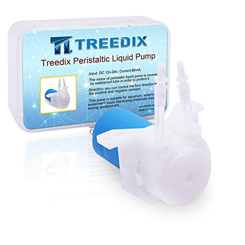 Treedix Peristaltic Dosing Pump Head DC 12v-24v with Hose Connector Compatible with Arduino DIY Aquarium Lab Analytic