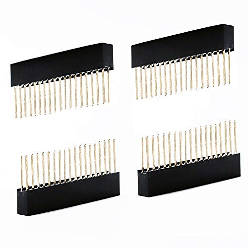 Treedix 2 x 20 Pin Stacking Header Female Pin Header Compatible with Raspberry Pi (Pack of 4)