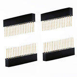 Treedix 2 x 20 ピン スタッキング ヘッダー メス ピン ヘッダー Raspberry Pi 対応 (4 個パック)
