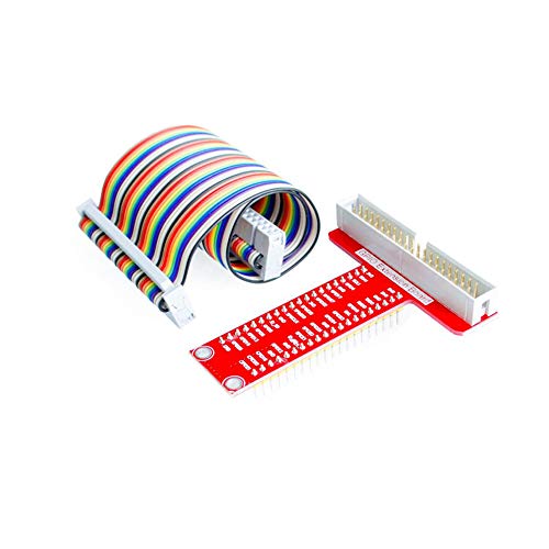 Treedix GPIO Breakout Expansion Kit Compatible with Raspberry Pi, T-Type Expansion Board, Female - Male Rainbow Ribbon Cable
