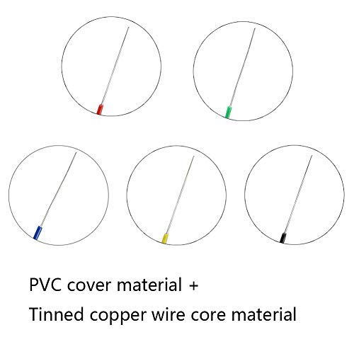 Treedix Lötkupfer-Anschlussdraht, Wickeldraht, Überbrückungsdraht, verzinnt, PVC-beschichtet, verzinnt, 105 Grad Celsius, Kabelrolle