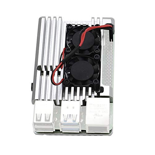 Treedix Aluminum Case with Fan and Thermal Tapes, Compatible with Raspberry 4 Model B/Pi 4B