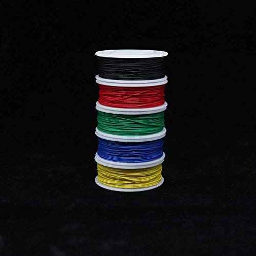 Treedix Solder Copper Hookup Wire Wrapping Jumper Wire Core Tinned PVC Coated Tin Plated 105 Celsius Cable Roll