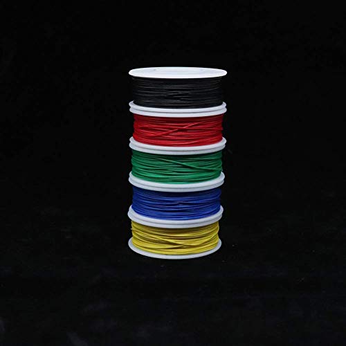 Treedix Lötkupfer-Anschlussdraht, Wickeldraht, Überbrückungsdraht, verzinnt, PVC-beschichtet, verzinnt, 105 Grad Celsius, Kabelrolle