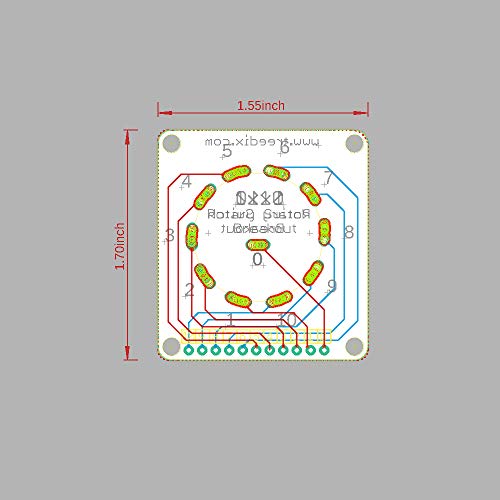 Treedix Circular Rotary Band Selector Switch 10 Position 6V-250V Wiring Board and Knob(unwelding)