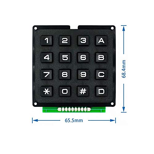 Treedix 4x4 Keypad 16 Buttons Keypad Module Number Pad Compatible with Arduino