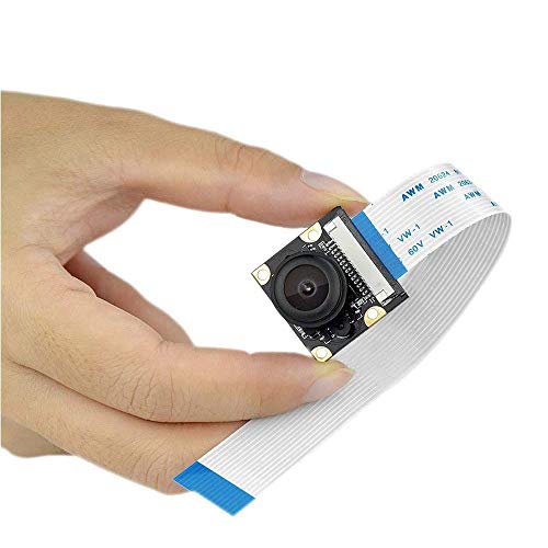 Treedix Wide Angle Camera Module Night Vision Surveillance Camera Module Webcam Sensor OV5647 Compatible with Raspberry Pi 2B Pi 3 B+ and Pi 4B