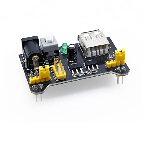 Treedix 3.3V 5V Breadboard Power Supply Moduel with PCB Proto Board DC 6.5-12V or USB Power Supply Module for Arduino