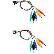 Treedix 10pcs 12inch Alligator Clip to Breadboard Jumper Wires Test Lead, Alligator to Male and Female Jumpers for Arduino,Breadboard,Raspberry Pi（5 Male＋5 Female）