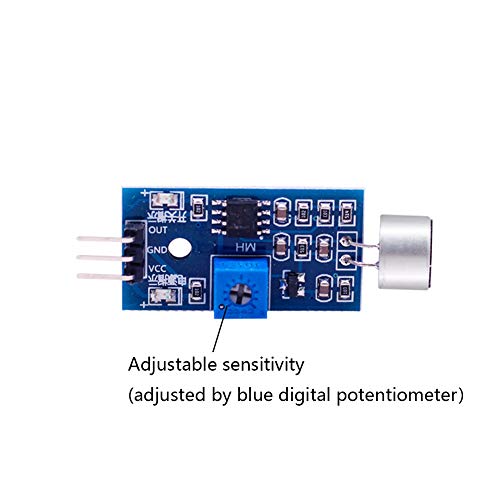 Treedix 5pcs Sound Microphone Sensor Detection Module Compatible with Arduino AVR PIC
