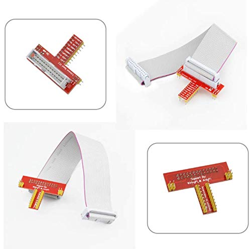 Treedix GPIO ブレイクアウト拡張キット、Raspberry Pi 対応、T タイプ拡張ボード、26 ピン オス - メス - オス延長ケーブル