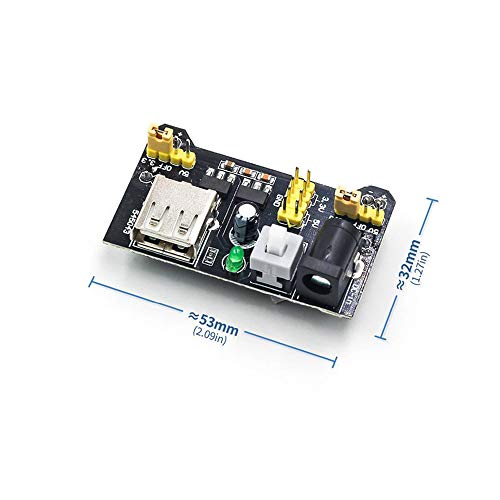 Treedix Breadboard Power Module 3.3V/5V for Solderless Prototype Breadboard MB102 Breadboard Dedicated Power Module