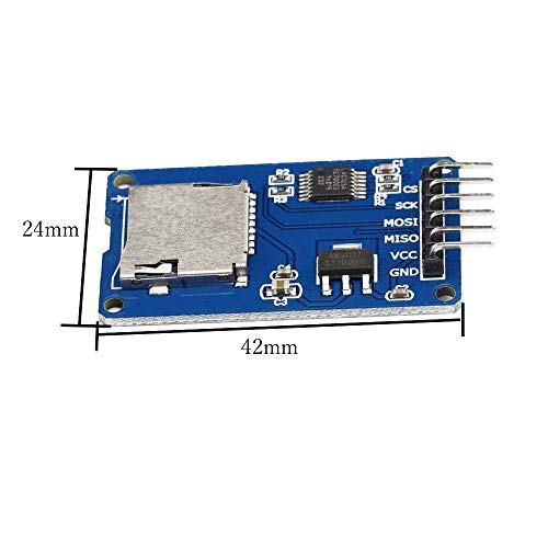 Treedix 10pcs Module Mini TF Card Read and Write Micro SD Card SPI Interface Compatible with Arduino