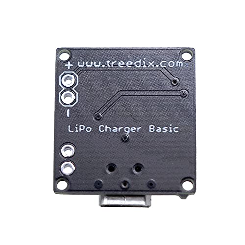 Treedix 2pcsUSB LiPo Battery Charger Board with Battery Protection JST Socket with LED Indicator Charging Rate Adjustable Automatic Power-Down Thermal Regulation
