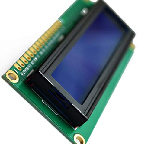 Treedix HD44780 1602 LCD Display Module DC 5V 16x2 Character LCD White on Blue Blacklight + IIC I2C Module Interface Adapter Compatible with Arduino Uno Raspberry pi