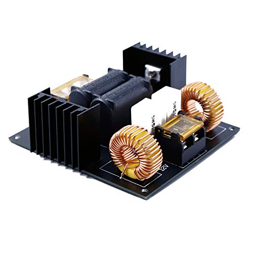 Treedix Modulo di riscaldazione per induzione, generatore di calore ad alta potenza e alta tensione, scheda di azionamento DC12V 20A ZVS senza selettore