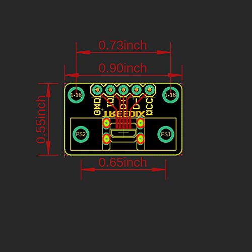 Treedix USB MicroB Stecker Breakout Board Typ B 5pin Stecker Adaptermodul für Arduino