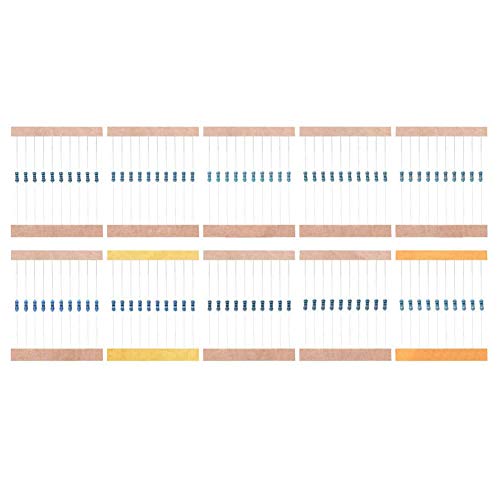 Treedix 64 Values 1280 pcs Metal Film Resistor High Precision Resistor Resistance Assortment kit