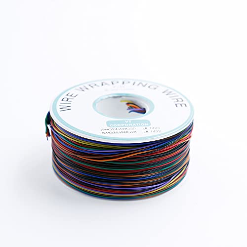 Treedix Lötkupfer-Anschlussdraht, Wickeldraht, Überbrückungsdraht, verzinnt, PVC-beschichtet, verzinnt, 105 Grad Celsius, Kabelrolle