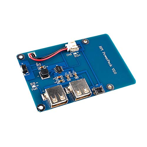 Treedix Lithium Power Expansion Board with 3800mAh Dual USB Output Compatible with Raspberry Pi Pi3 Independent Field Battery Powered Mobile Power