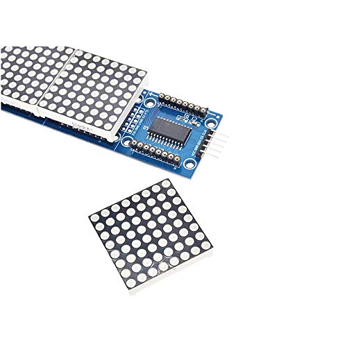 Treedix Compatible with MAX7219 Module （Red Light） 4 in one Display for Arduino Raspberry Pi with 5Pin Line