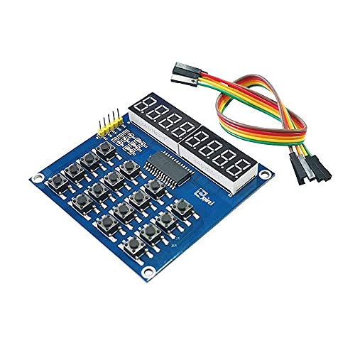 Treedix TM1638 8 Bits Optoelectronic Displays LED Digital Tube Module Keyboard Scan and Display LED Segment Displays Common Anode