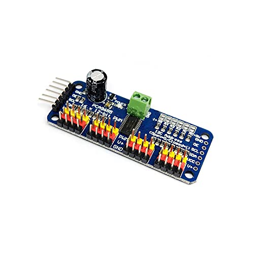 Treedix Compatible with Arduino PCA9685 16-Channel Module PWM/Steering Gear Driver Board IIC