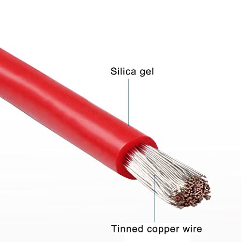 Treedix 5pcs Silicone Electrical Wire Cable Hookup Wires Kit Stranded Tinned Copper Wire Flexible and Soft 5 Colors for DIY