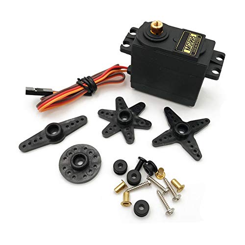 Treedix 2pcs MG995 Servo Motor Metal Gear High-Torque Servo Motor Compatible with Smart Car Robot Boat RC Helicopter Airplane (Control Angle 180)