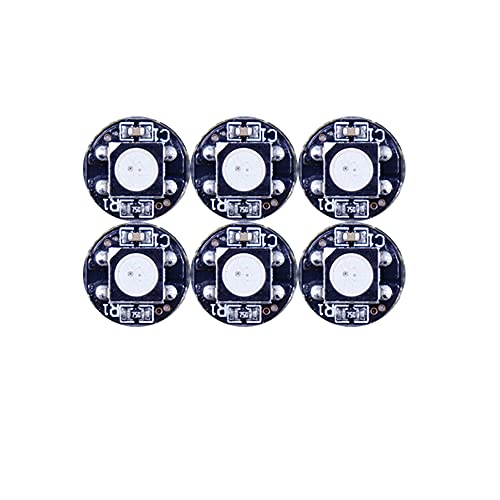 Treedix 100pcs WS2812B Addressable 5050 SMD Smart RGB LED Pixel Light on White Heat Sink PCB Board 5V DC(RGB White PCB)