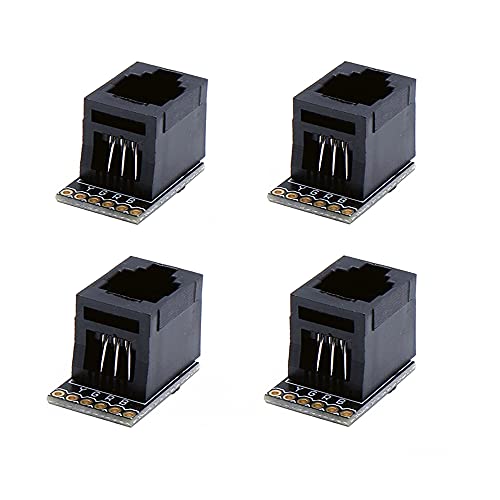 Treedix  RJ45 RJ11  8-pin Connector (8P8C) and Breakout Board Kit Compatible with Ethernet DMX-512 RS-485 RS-422 RS-232 (Unassambled)