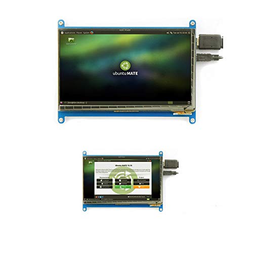 Treedix 7インチ 静電容量式タッチスクリーン LCD ディスプレイモニター HDMI モジュール 1024x600 Raspberry Pi 3B+/4B 対応