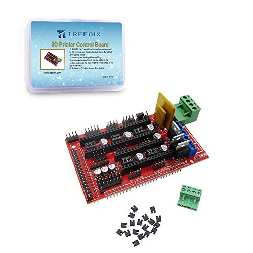 Treedix RAMPS 1.4 Control Panel 3D Printer Control Board Reprap Control Board RAMPS 1.4 Mega Shield Compatible with Arduino Mega 2560