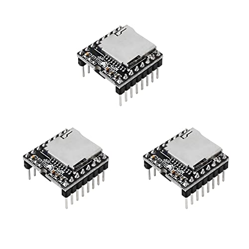 Treedix 3pcs Mini MP3 Player Developent Module DF Player Module MP3 Player Decode Board Support TF Micro SD Card/Serial Port Compatiable with Arduino