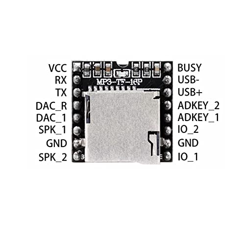 Treedix 3pcs Mini MP3 Player Developent Module DF Player Module MP3 Player Decode Board Support TF Micro SD Card/Serial Port Compatiable with Arduino