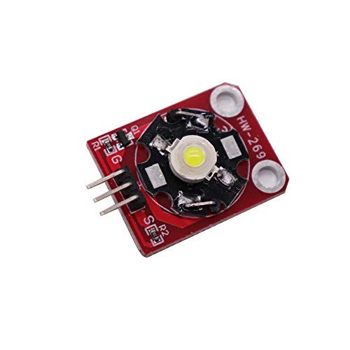 Treedix 5pc DIY 3W 180~210lm 6000~7000K LED White High Power Module Compatible with Arduino (Works with Official Arduino Boards).