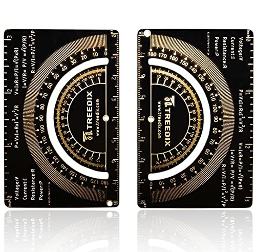 Treedix 2 Stück multifunktionales PCB-Lineal, 7,6 cm, Messwerkzeug, Farbwellenlänge, Schottky-Diode, Zener-Dioden-Widerstand, Kondensator-Chip, IC, SMD-Dioden-Transistor für Leiterplatten von Elektronikingenieuren