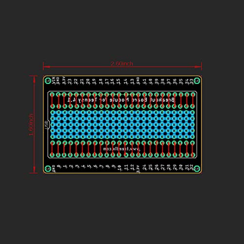 Treedix Breakout Board Module with Pin Board for Teensy 4.1/3.5/3.6 Compatible with Arduino