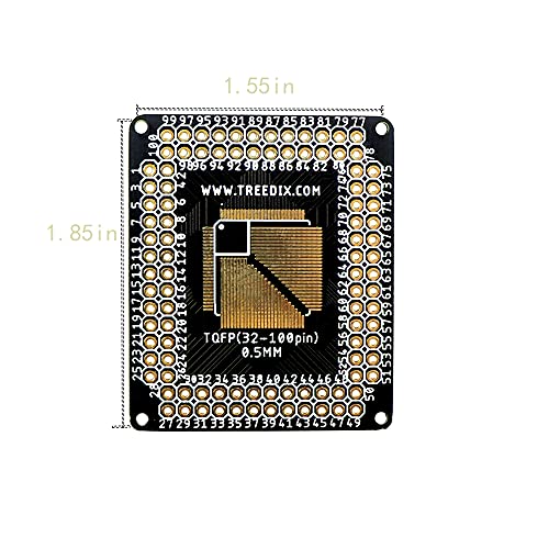 Treedix 8pcs TQFN44 to TQFN48 0.5mm Pitch SMD to DIP Mounting Adapter PCB Proto Breakout Board