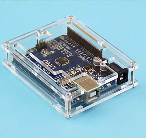 Treedix Acrylic Experimental Clear Case Compatible with Base-Plate Compatible with Arduino UNO R3 Board