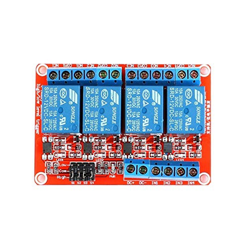 Treedix DC 5V 1 2 4 8 Channel Relay Board Module Isolated Optocoupler High and Low Level H/L Level Trigger Module Triggered Compatible with Arduino Raspberry Pi