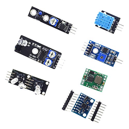 Treedix 45pcs Sensor Modules Kit Compatible with Arduino Project, Electronic Project, UNO, Mega2560