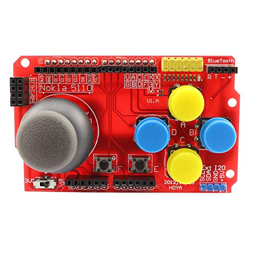 Treedix Game Joystick Expansion Board Simulates Keyboard and Mouse Functions Replacement Compatible with Arduino Joystick Shield