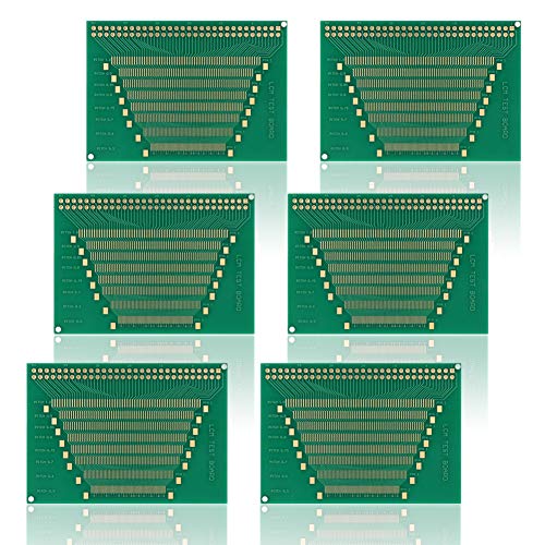 Treedix 6pcs 60PIN 0.5-1.0mm Pitch Test Board TFT LCD Universal Test Board 2.54 Pitch Adapter Board