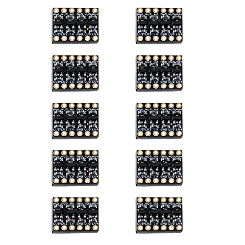 Treedix 10PCS Logic Level Converter Module 4 Channel IIC I2C 3.3V to 5V Bi-Directional Shifter Module for SPI Bus Signals Serial Compatible with Arduino
