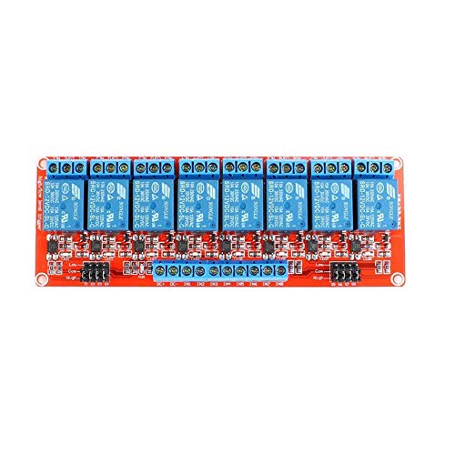Treedix DC 5V 1 2 4 8 チャンネル リレー ボード モジュール 絶縁型オプトカプラ 高レベルおよび低レベル H/L レベル トリガー モジュール トリガー Arduino Raspberry Pi と互換性あり