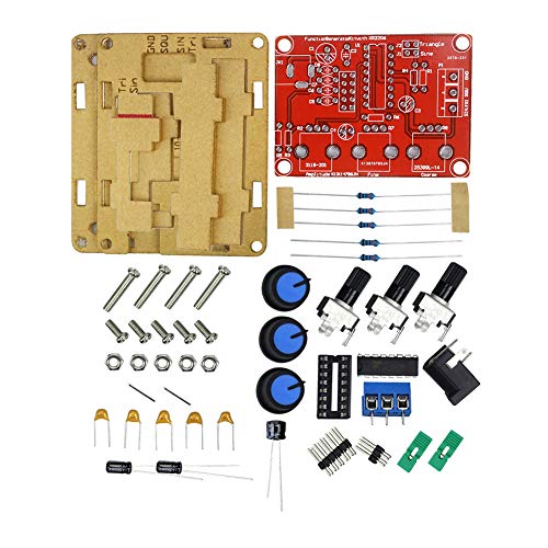 Treedix XR2206 Signal Generator DIY Kit Sine/Triangle/Square Output 1Hz-1MHz Adjustable Frequency High Precision Function Signal Generator with Acrylic Case